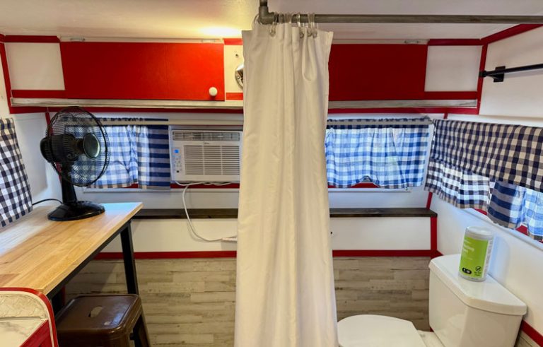 Privacy curtain for comode