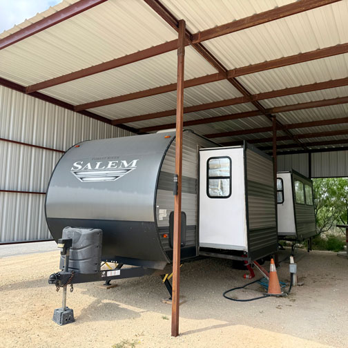 Large camper with two popouts