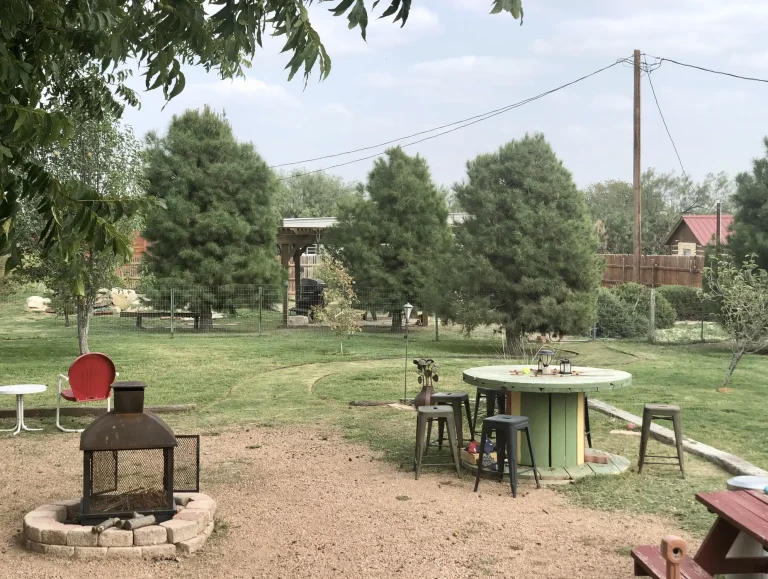 wire spool table and chairs
